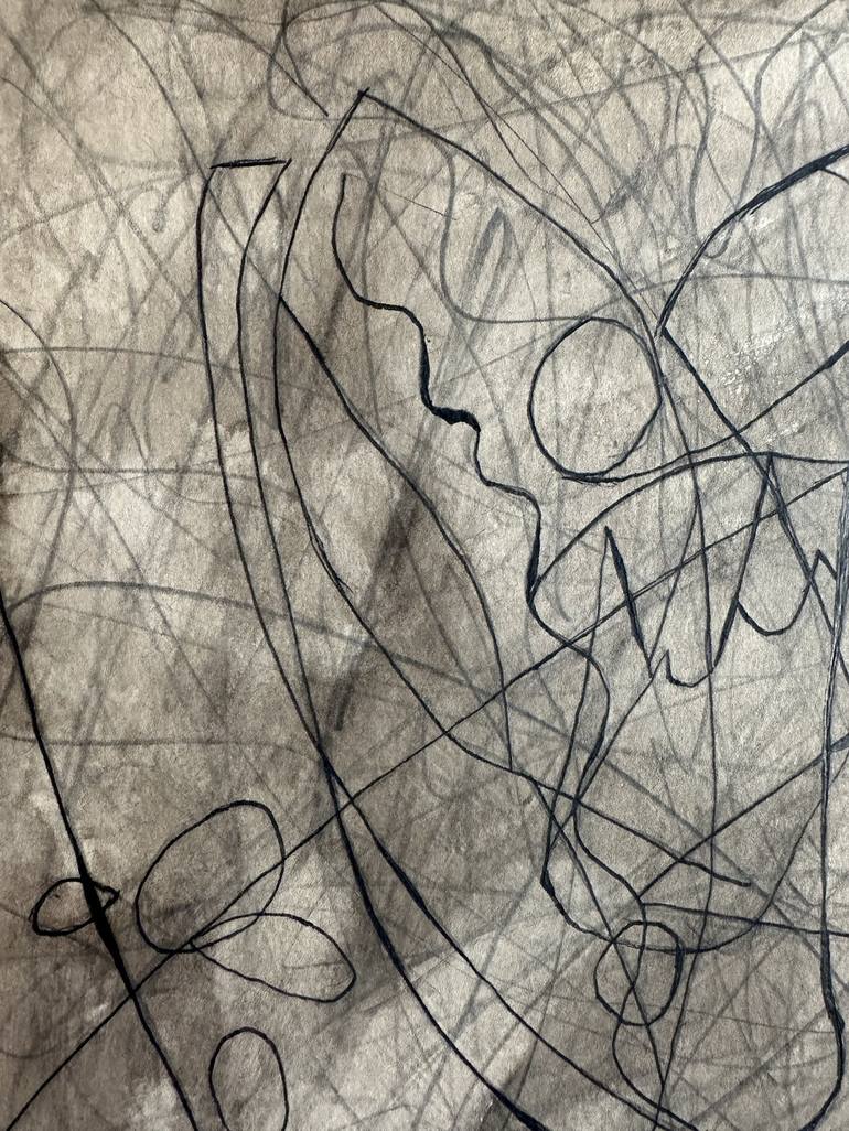 Original Abstract Expressionism Abstract Drawing by Joyce Ann Burton-Sousa