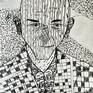 Collection Pattern  People - assembled cut pieces of hand-drawn patterns