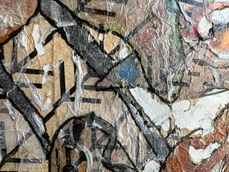 Original Abstract Expressionism Floral Mixed Media by Joyce Ann Burton-Sousa