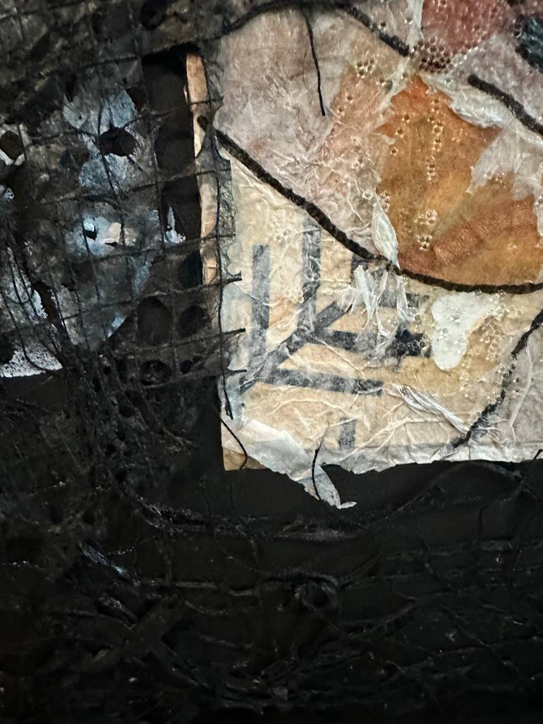 Original Abstract Expressionism Floral Mixed Media by Joyce Ann Burton-Sousa