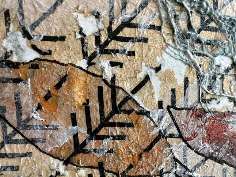 Original Abstract Expressionism Floral Mixed Media by Joyce Ann Burton-Sousa