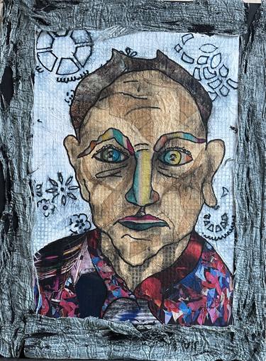 Original Conceptual Men Mixed Media by Joyce Ann Burton-Sousa