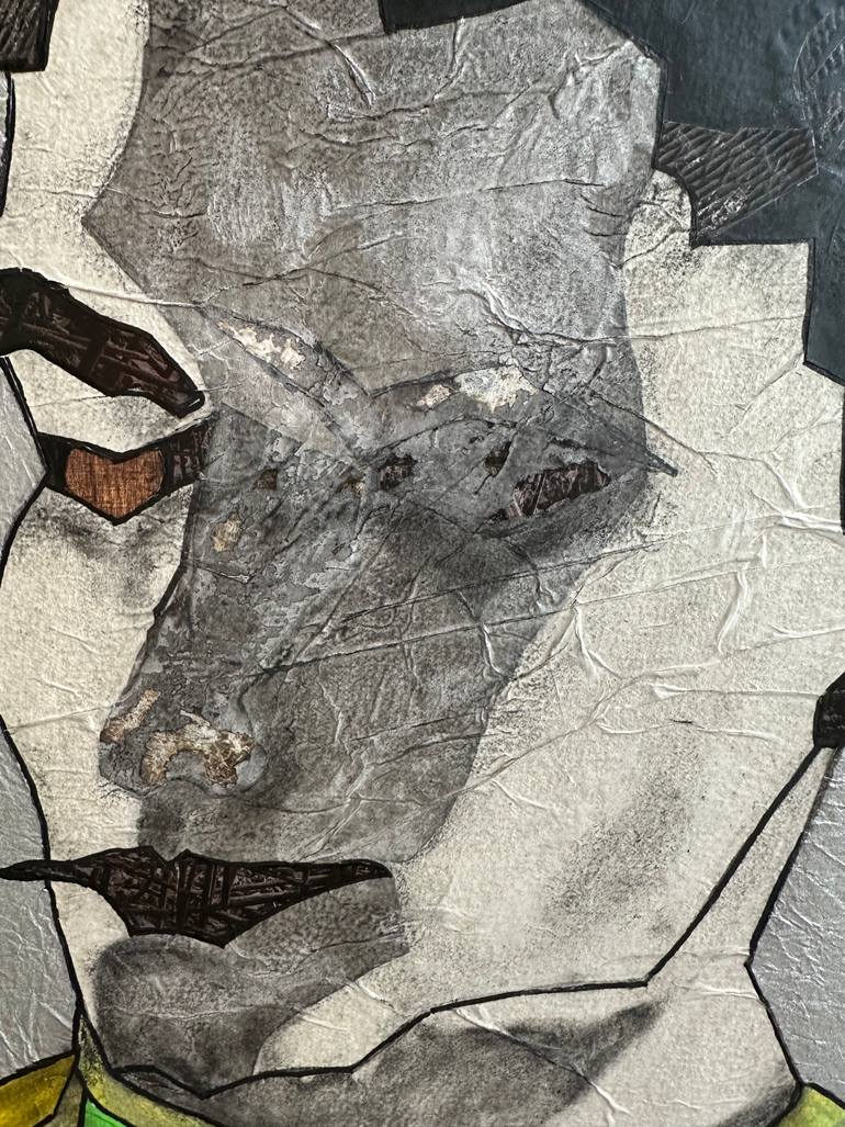 Original Conceptual Men Mixed Media by Joyce Ann Burton-Sousa