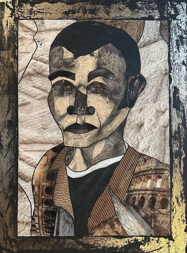 Original Conceptual Men Mixed Media by Joyce Ann Burton-Sousa