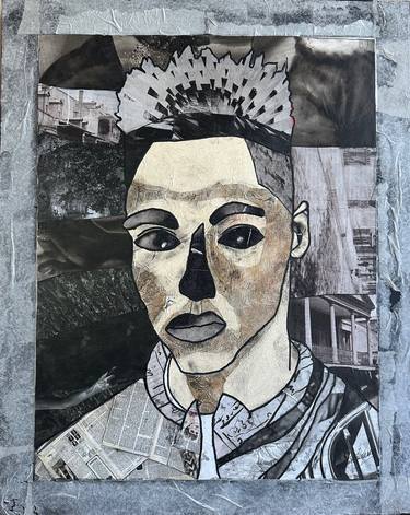 Original Conceptual Men Mixed Media by Joyce Ann Burton-Sousa