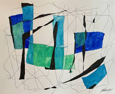 Print of Conceptual Geometric Paintings by Joyce Ann Burton-Sousa