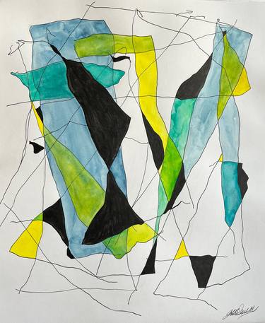 Print of Geometric Paintings by Joyce Ann Burton-Sousa