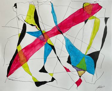 Original Conceptual Geometric Paintings by Joyce Ann Burton-Sousa