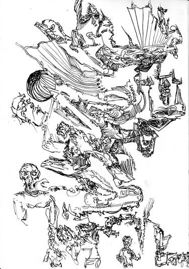 Print of Surrealism People Drawings by Jakub Kreft