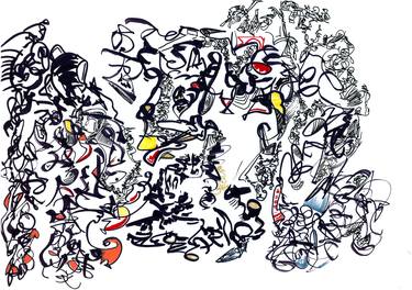 Original Abstract Expressionism Abstract Drawings by Jakub Kreft
