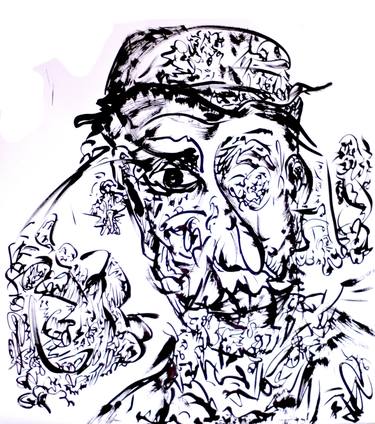 Original Abstract Expressionism Portrait Drawings by Jakub Kreft