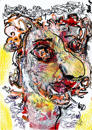 Print of Abstract Expressionism Portrait Drawings by Jakub Kreft