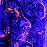 Under UV light automatic painting Smile of destiny