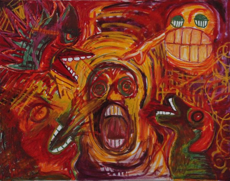 Psychosis Anyone? Painting by Maya Twersky |