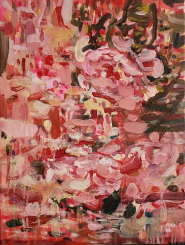 Original Abstract Expressionism Floral Paintings by Aliona Cotorobai