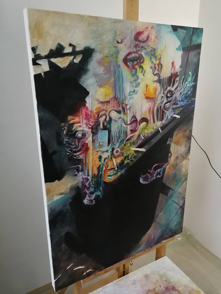 Original Abstract Fantasy Painting by Vladimir Savic