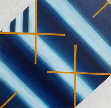 Original Abstract Geometric Paintings by DELAPLACE REMI