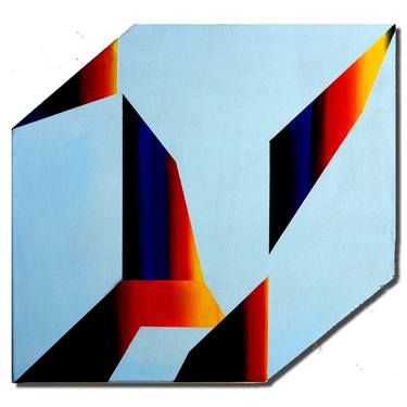 Original Conceptual Geometric Paintings by DELAPLACE REMI