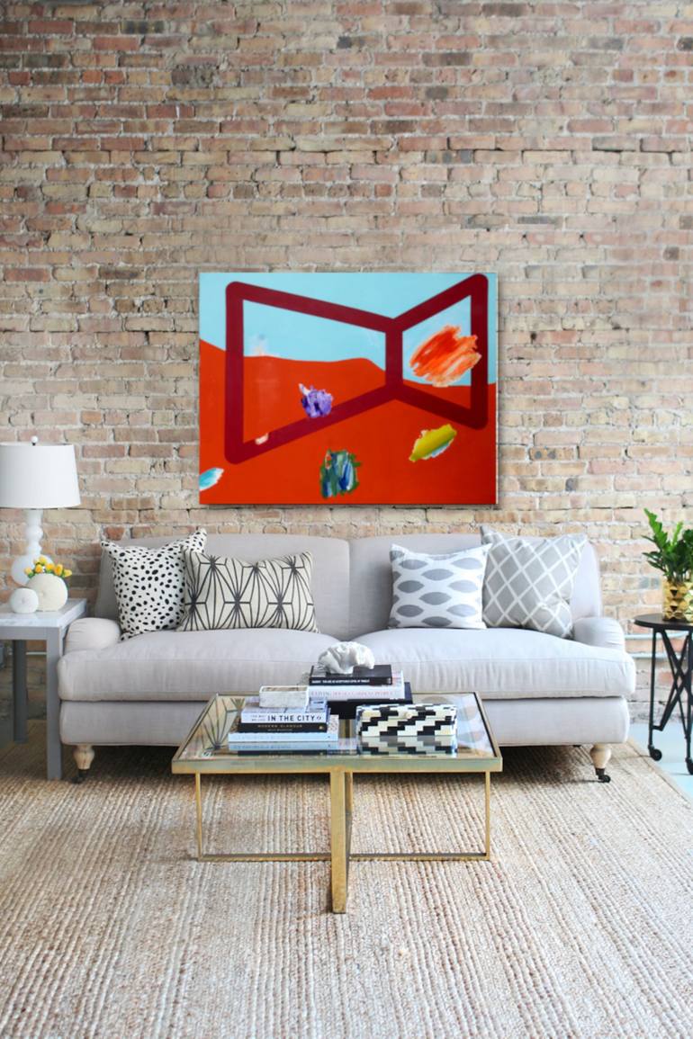 Original Abstract Landscape Painting by DELAPLACE REMI