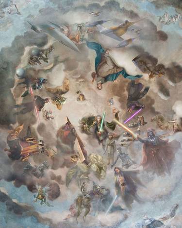 Saatchi Art Artist Iva Troj; Mixed Media, “War In The Stars Triptych II” #art