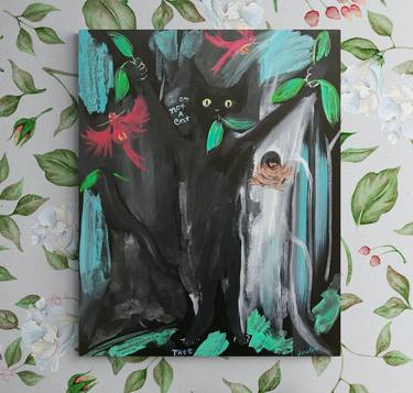 Original Cats Paintings by Artist JOULE