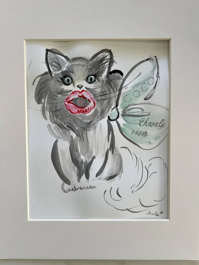 Original Cats Painting by Artist JOULE