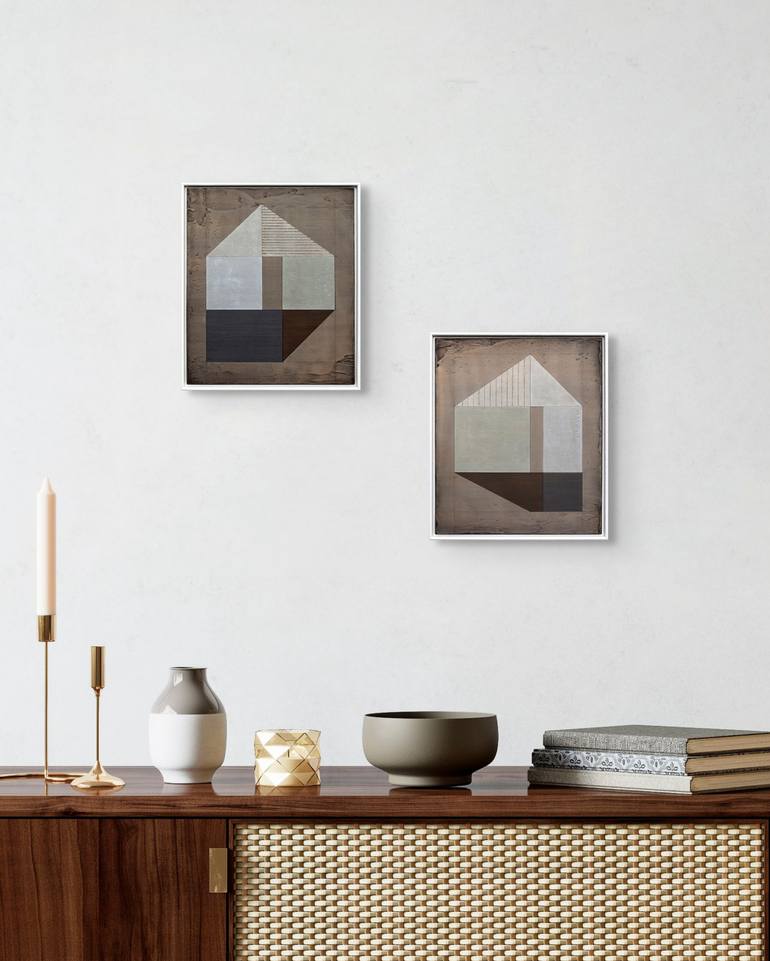 Original Abstract Architecture Painting by Susan Laughton