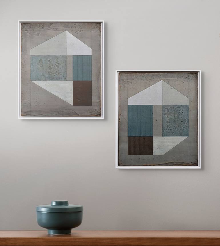 Original Abstract Architecture Painting by Susan Laughton