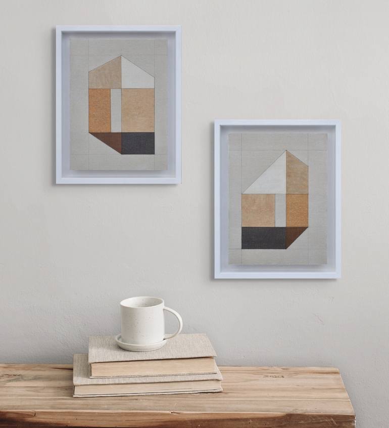 Original Abstract Architecture Painting by Susan Laughton