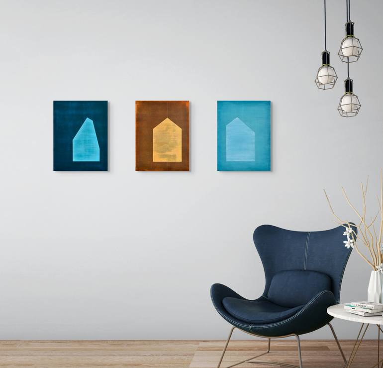 Original Abstract Architecture Painting by Susan Laughton