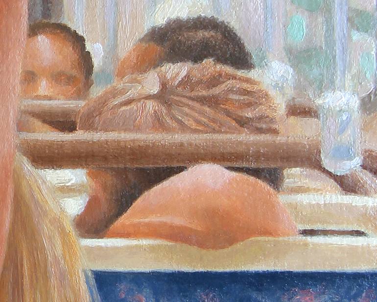 Original Realism People Painting by Mark Vallen