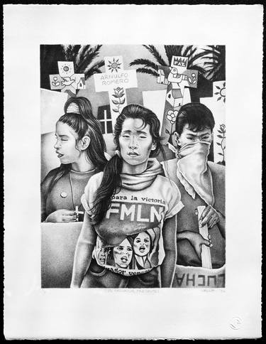 Saatchi Art Artist Mark Vallen; Printmaking, “"El Salvador Presente" (El Salvador is present)” #art