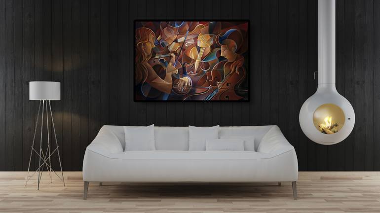 Original futurism  Music Painting by Martin Cambriglia