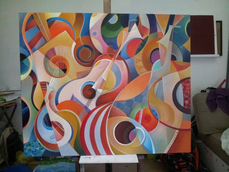Original Abstract Music Painting by Martin Cambriglia