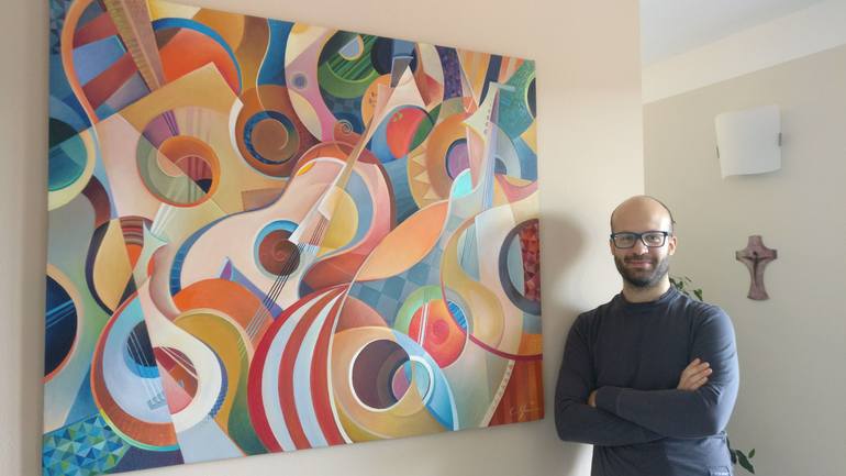 Original Abstract Music Painting by Martin Cambriglia