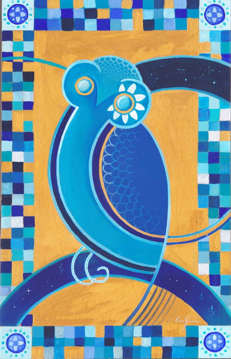 Hellenic Owl Painting by Martin Cambriglia | Saatchi Art