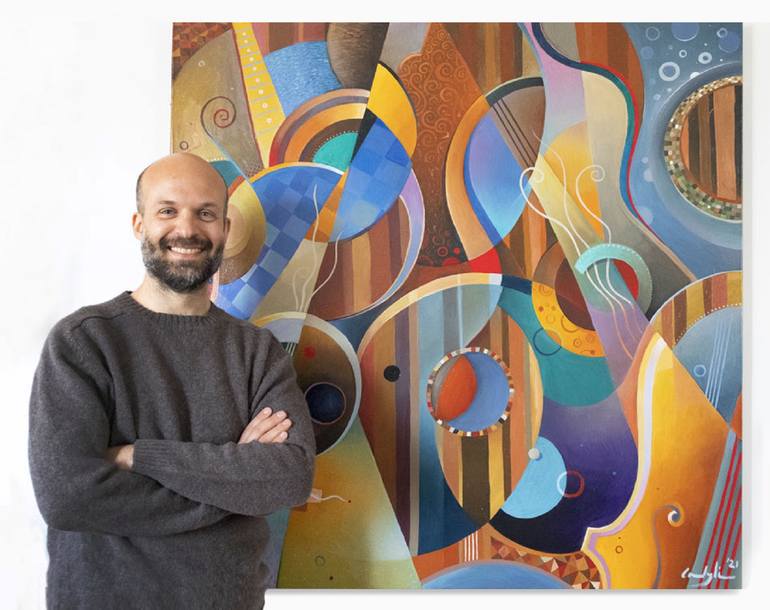Original Abstract Music Painting by Martin Cambriglia