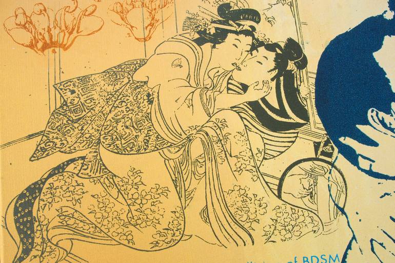 Original Pop Art Erotic Painting by Chris Aka Tian Lecouble