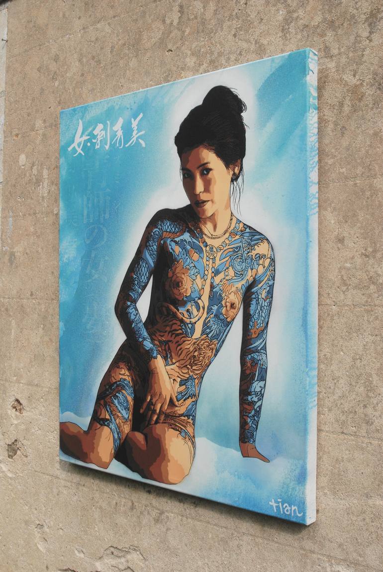 Original Illustration Nude Painting by Chris Aka Tian Lecouble