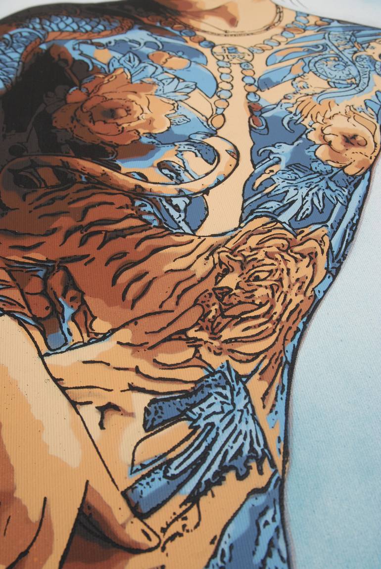 Original Illustration Nude Painting by Chris Aka Tian Lecouble
