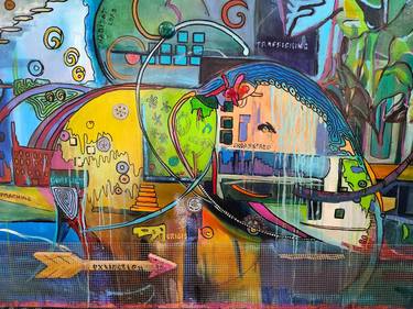Original Abstract Animal Paintings by Roger Kirk Nelson