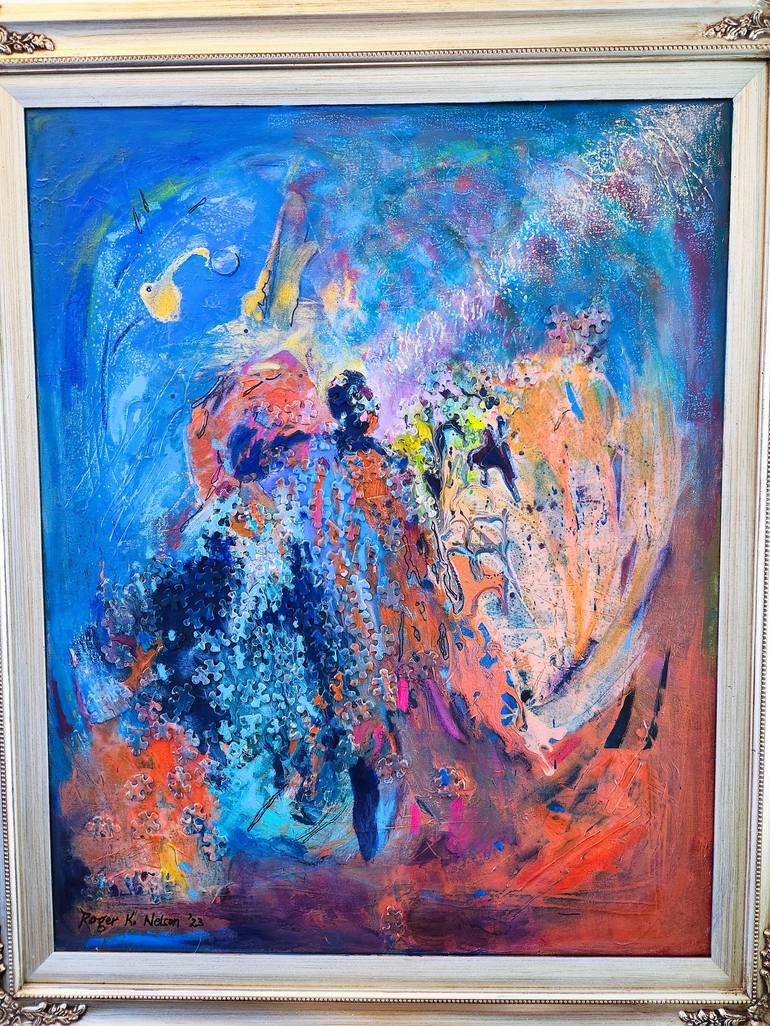 Original Abstract Painting by Roger Kirk Nelson