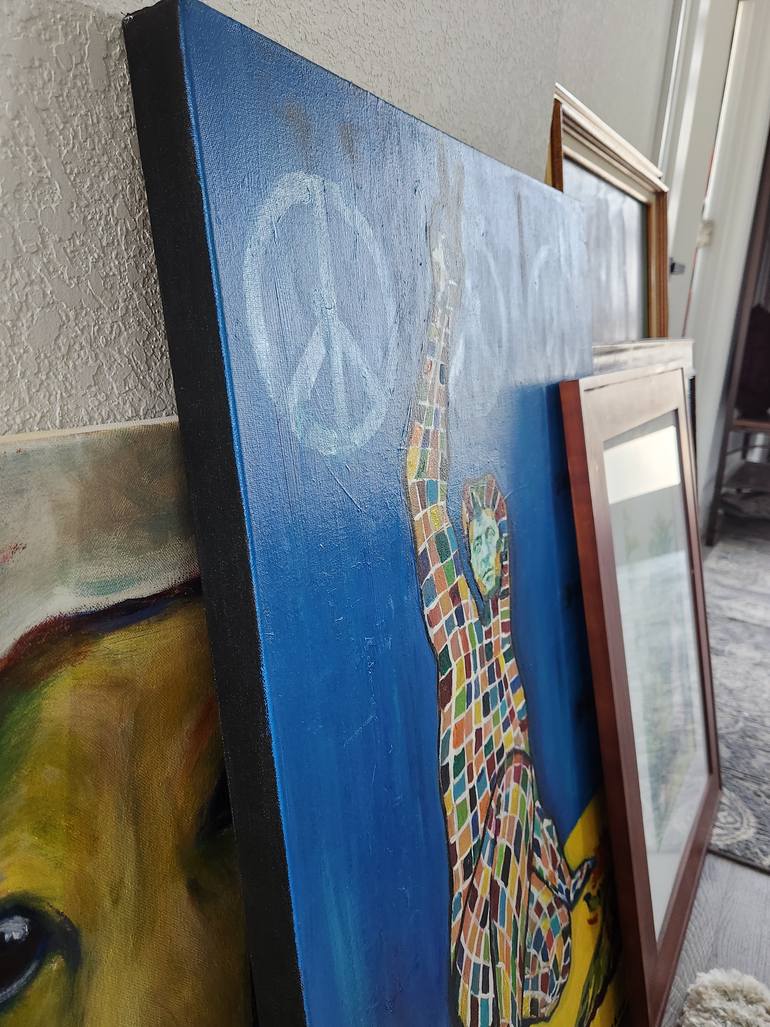 Original Conceptual Politics Painting by Roger Kirk Nelson