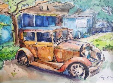 Original Modern Automobile Paintings by Roger Kirk Nelson