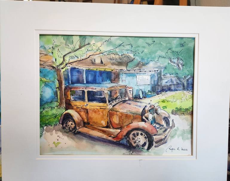 Original Automobile Painting by Roger Kirk Nelson