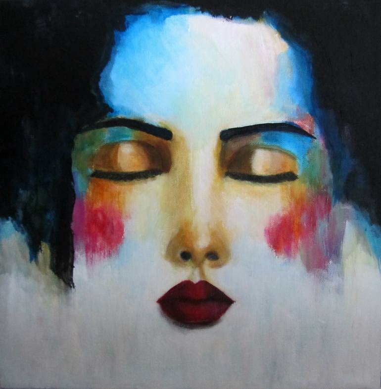 Print of Abstract Expressionism Portrait Paintings by Haydee Torres