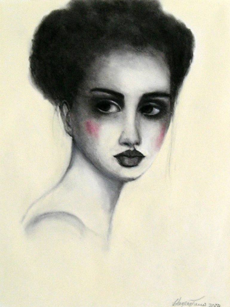 Original Portraiture Portrait Drawings by Haydee Torres
