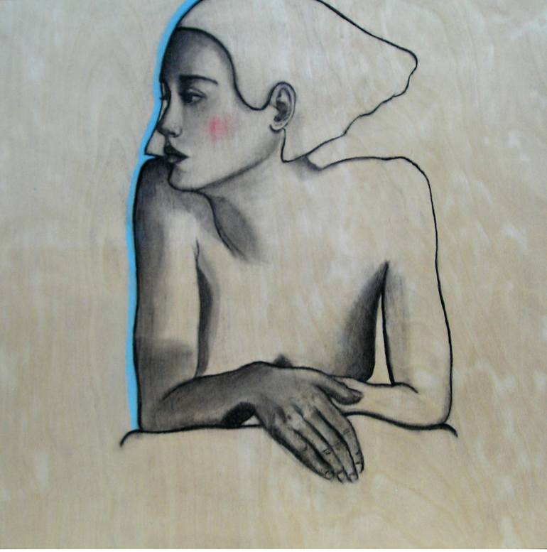 Original Figurative Portrait Drawings by Haydee Torres