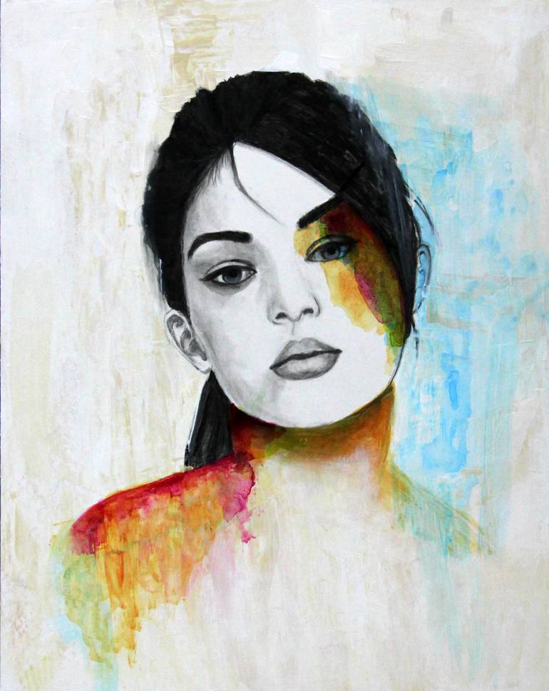 Original Figurative Portrait Paintings by Haydee Torres