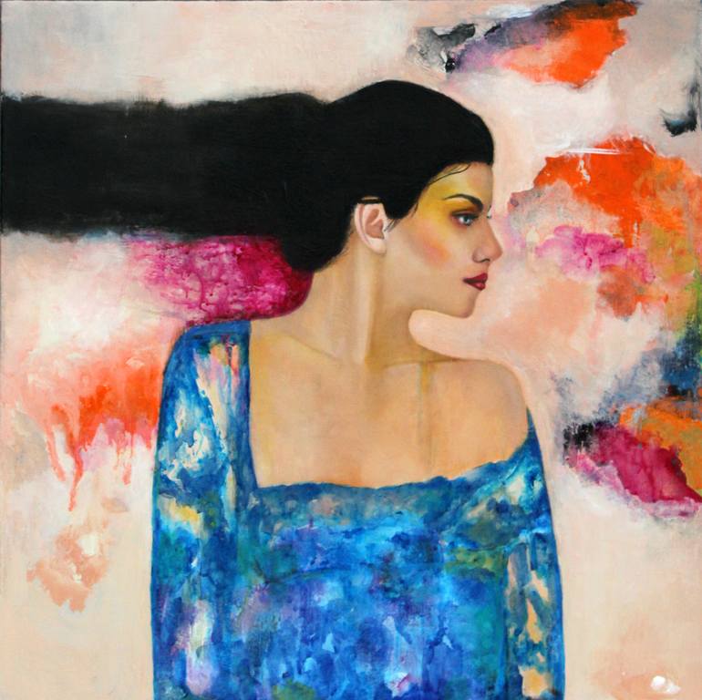 Original Figurative Portrait Paintings by Haydee Torres